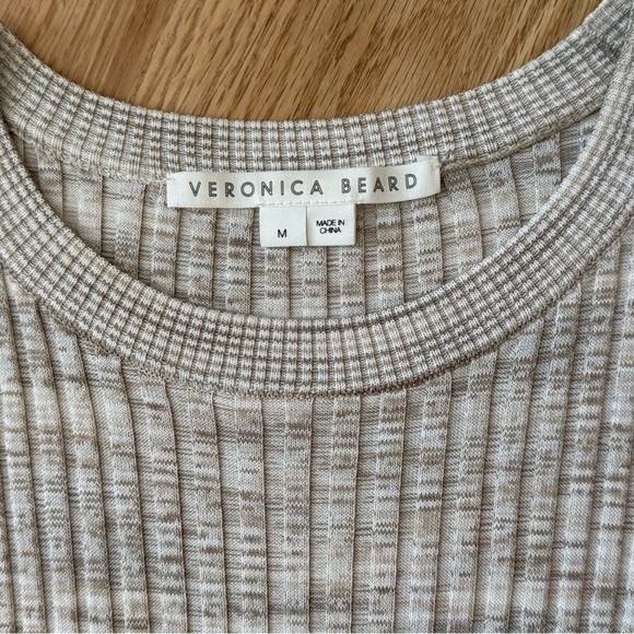 Veronica Beard Richie Rib Knit Midi Dress Space Dyed Sand Multi Size Medium - Picture 5 of 12